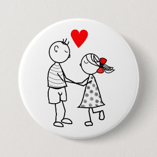 LOVE 3 INCH ROUND BUTTON