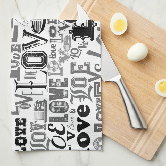 Love 3 kitchen towel (Quarter Fold)