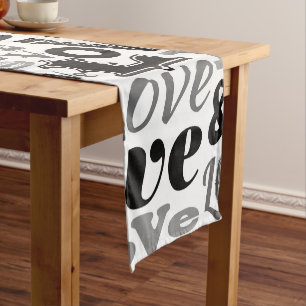Love 3 short table runner
