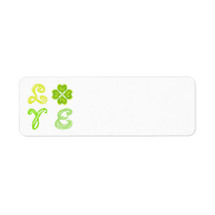 LOVE 4 Leaf Clover as 4 Green Heart Diamonds