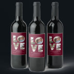 Love 4 photo simple modern personalised burgundy<br><div class="desc">Love 4 photo simple modern personalised anniversary,  wedding,  birthday or Christmas gift for the one you love. Burgundy colour.</div>