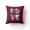 Love 4 photo simple modern personalised burgundy