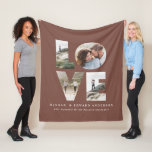 Love 4 photo simple modern personalised gift fleece blanket<br><div class="desc">Love 4 photo simple modern personalised anniversary,  wedding,  birthday or Christmas gift for the one you love. Modern elegant stylish grey photo collage design.</div>