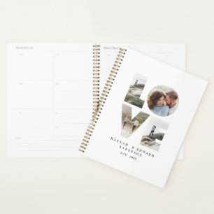Love 4 photo simple modern personalised gift planner