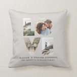 Love 4 photo simple modern personalised gift throw pillow<br><div class="desc">Love 4 photo simple modern personalised anniversary,  wedding,  birthday or Christmas gift for the one you love. Modern elegant stylish grey photo collage design.</div>