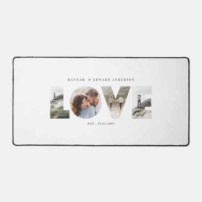 Love 4 photo simple moderne cadeau personnalisé (Recto)