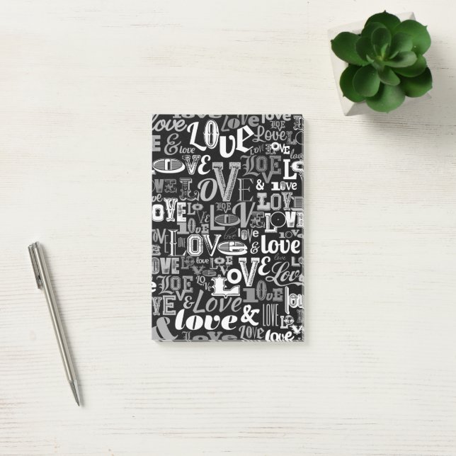 Love 4 post-it notes (Office)