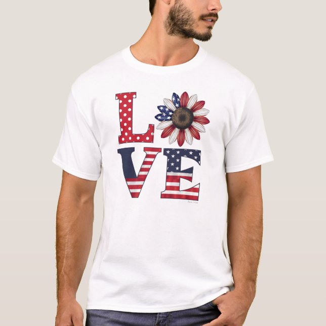 Love 4th of July Shirt  (Front)