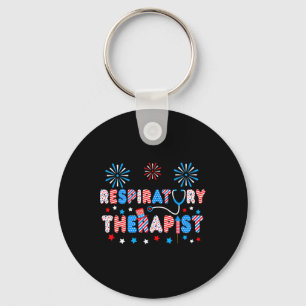 Love 4th Of July Stethoscope Respiratory Therapist Keychain