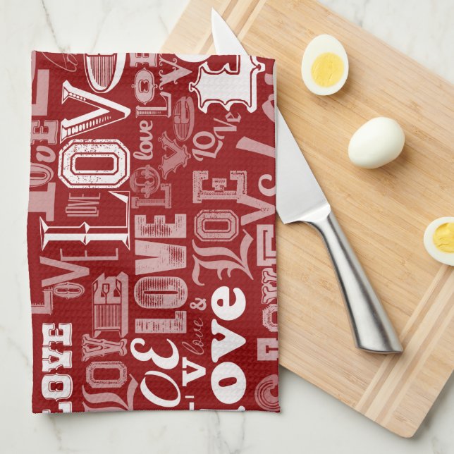 Love 5 kitchen towel (Quarter Fold)