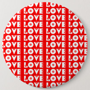 LOVE 6 INCH ROUND BUTTON