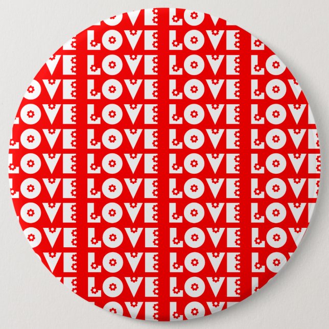 LOVE 6 INCH ROUND BUTTON (Front)