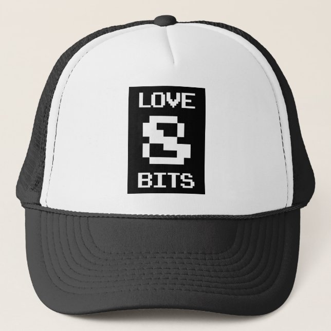 Love 8 Bits Trucker Hat (Front)