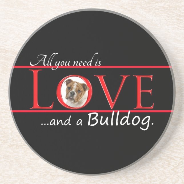 Love a Bulldog Dessous de verre (Devant)