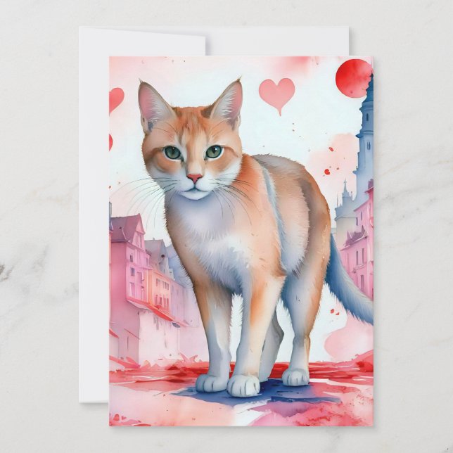 Love a Cat  Holiday Card (Front)