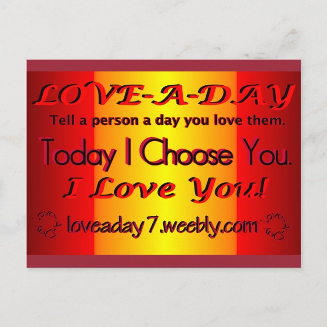 Love A Day Postcard (Front)