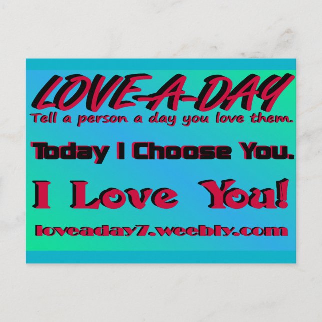 Love A Day Postcard (Front)