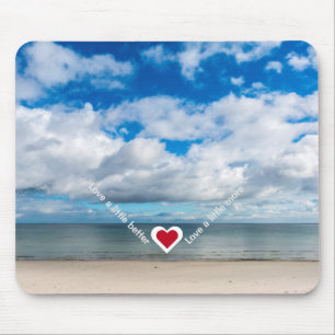 Love a little better / more Heart Recovery Slogan Mouse Pad