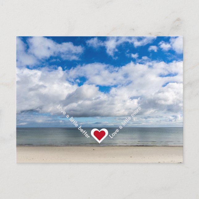 Love a little better / more Heart Recovery Slogan Postcard (Front)