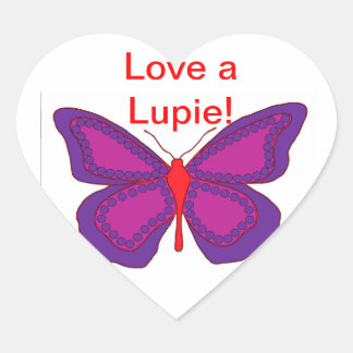 Love A Lupie Heart Sticker