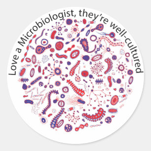 Love a Microbiologist Classic Round Sticker
