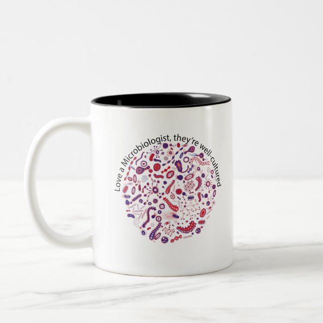 Love a Microbiologist Two-Tone Coffee Mug (Left)