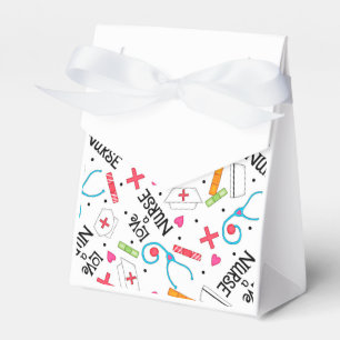 Love A Nurse Whimsy Word Art White Favor Box