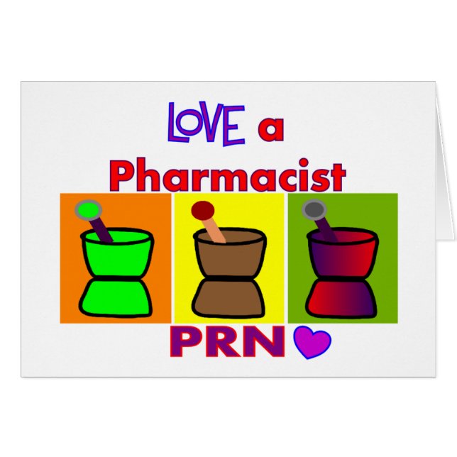 Love a Pharmacist PRN T-Shirts & Gifts (Front Horizontal)