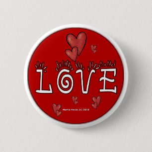 Love - A Positive Word 2 Inch Round Button