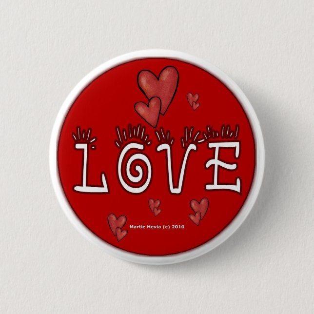 Love - A Positive Word 2 Inch Round Button (Front)