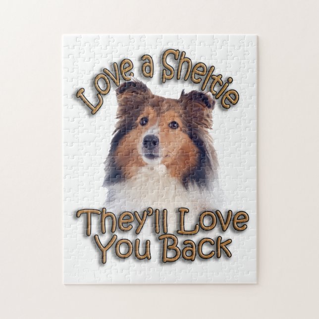Love A Sheltie Jigsaw Puzzle (Vertical)
