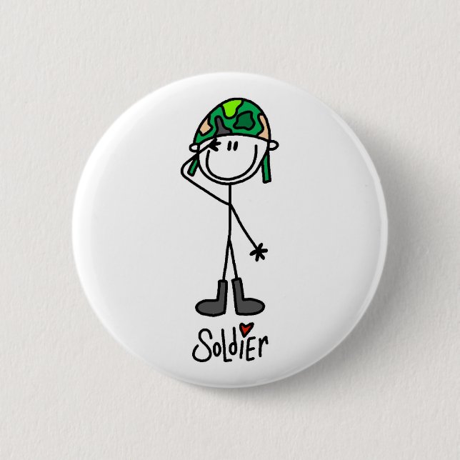 Love a Soldier 2 Inch Round Button (Front)