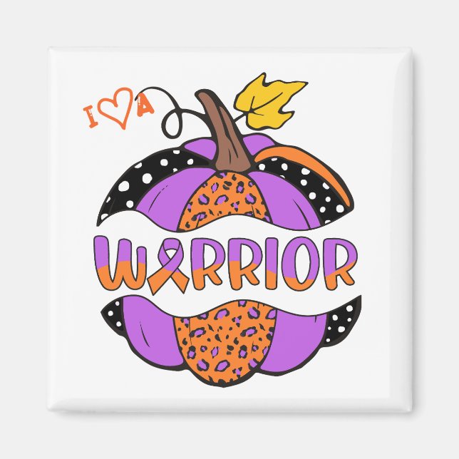 Love a Warrior Pumpkin - Purple  Magnet (Front)