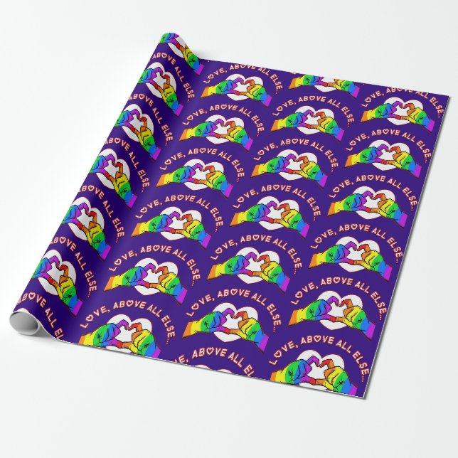 Love Above All Else Wrapping Paper (Unrolled)