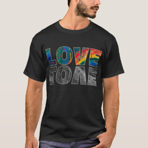 Love Abstract Art Letters Colorful Rainbow T-Shirt
