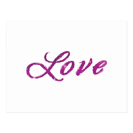 'Love' Abstract Pink and Purple Universe Postcard