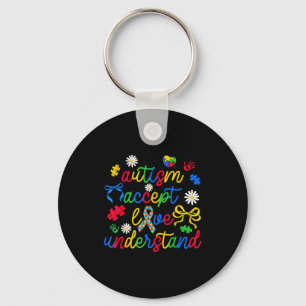 Love accept understand autism awareness coquette keychain
