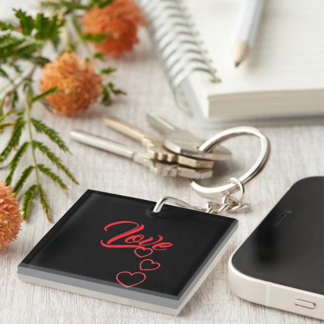 Love Acrylic Keychain (Front Right)