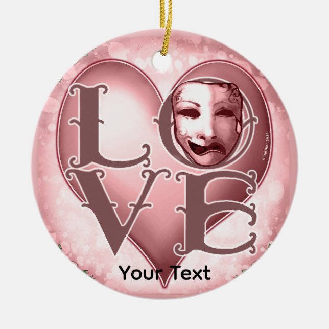 LOVE Actor Mask  Ceramic Ornament (Front)