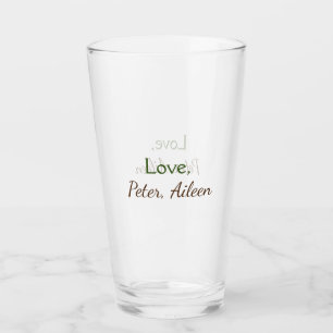 love add name simple minimal editable text rustic glass
