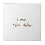 love add name simple minimal editable text rustic tile<br><div class="desc">design</div>