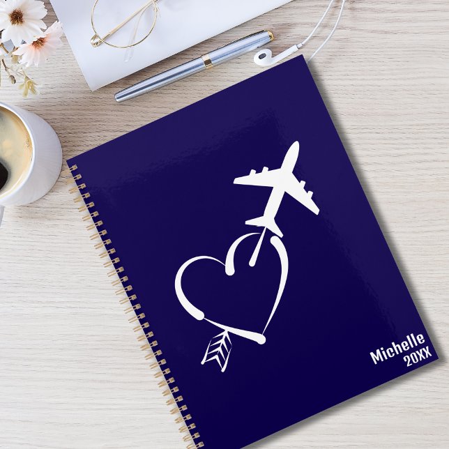 Love & Adventure, Heart with Arrow & Airplane,Blue Planner (Creator Uploaded)