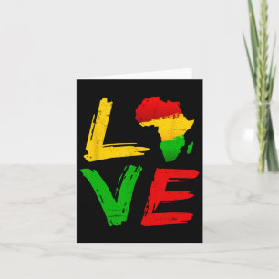 Love Africa Black History Month African American J Card