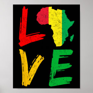 Love Africa Black History Month African American M Poster