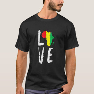 Love Africa Black History Month African American M T-Shirt