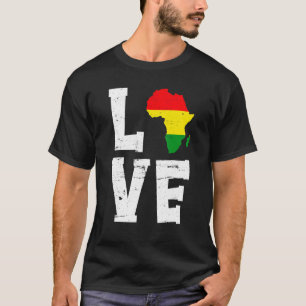 Love Africa Black History Month African American M T-Shirt