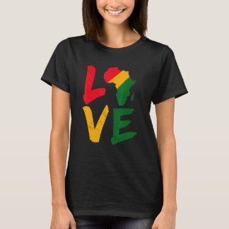 Love Africa Black History Month African American M T-Shirt