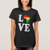 Love Africa Continent Map Pride African American R