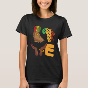 Love Africa Map Melanin African Continent American T-Shirt