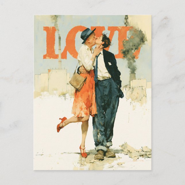 Love Against the Smoke Postcard (Front)